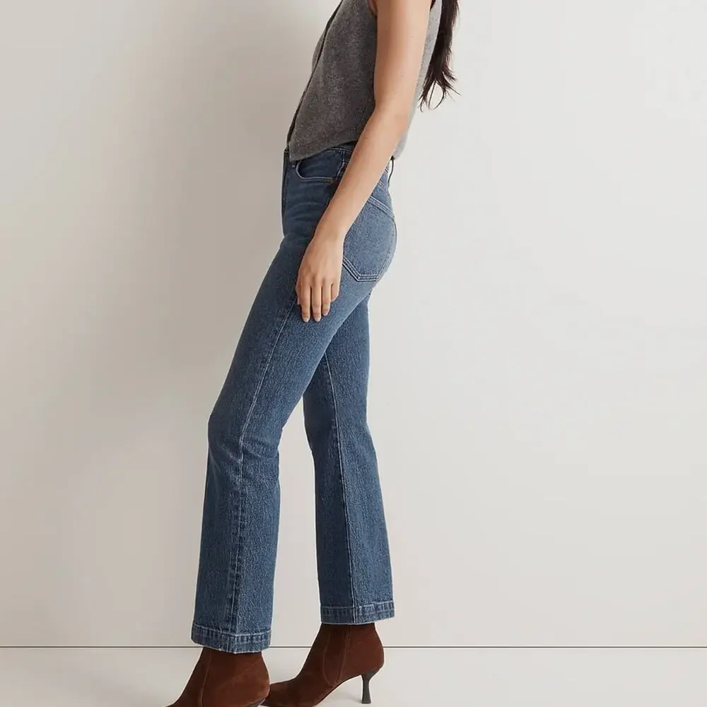 Madewell Perfect Vintage Flare Crop blue Jeans size 25